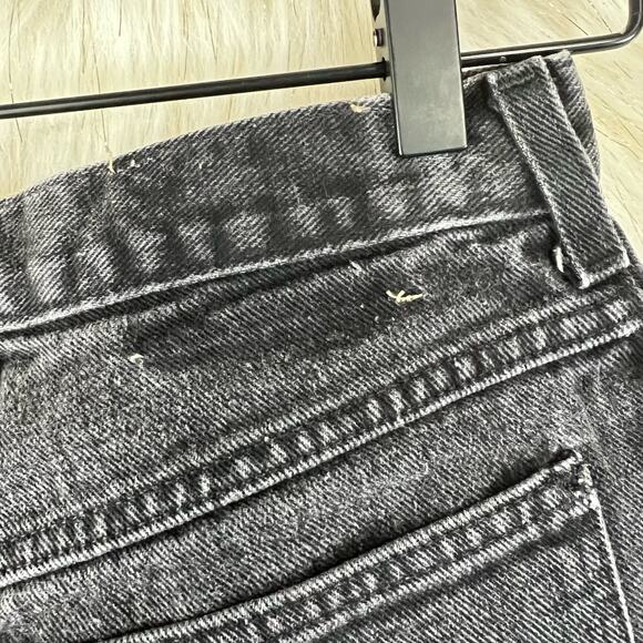 Furst of a Kind Womens Black Denim Raw Hem Mini Skirt Zipper Accent 28 - Picture 4 of 7